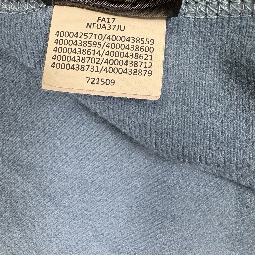 The North Face NF0A37JU Mens Large Blue Gray Textured Fleece Full Zip Jacket - Picture 7 of 8